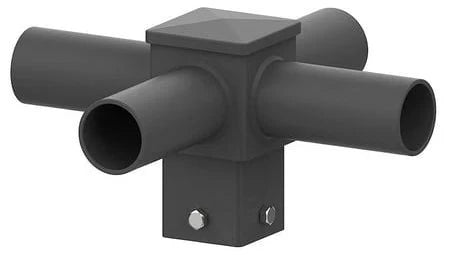 Tenon Adaptor - Quad Heads 90° for 4" Square Pole