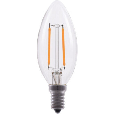 LED Advantage Filament B11 Bulb - 320 Deg - 2.5W - 200LM - E12 Base - Dimmable