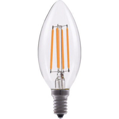 LED Advantage Filament B11 Bulb - 320 Deg - 4.5W - 500LM - E12 Base - Dimmable