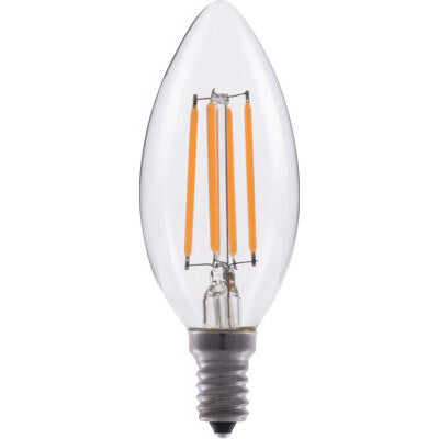 LED Advantage Filament B11 Bulb - 320 Deg - 4W - 300LM - E12 Base - Dimmable