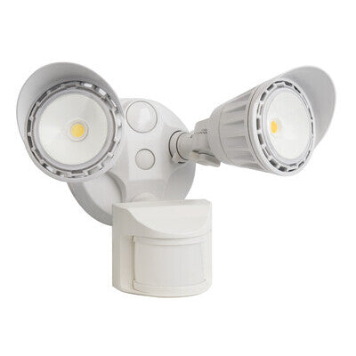 Security Flood Light 2 Head - 20W - 2,000LM - with Motion Sensor and Photocell