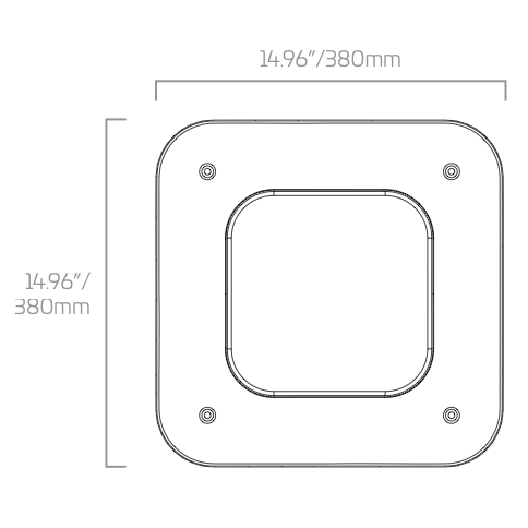 Surface Canopy Square - 130W - 5000K - 14,000LM - 480V