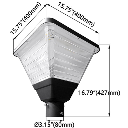 LED Square Post Top Light - 60W - 8,520LM - 5000K - AC 120-277V