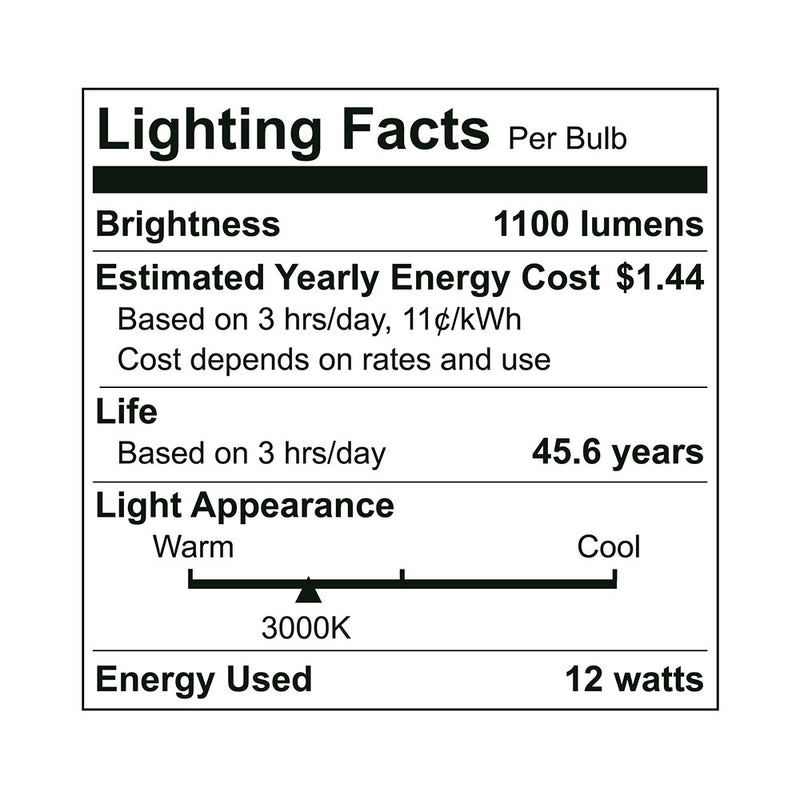 LED PL Lamp - 12W - 1,100LM - Type A+B - 30/40/5000K - Vertical