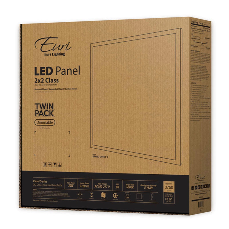 LED Flat Panel 2x2 - 30W - 3,750LM - 4000K/5000K