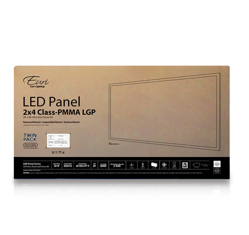 LED 2x4 Flat Panel - 50W - 6,250LM - 4000K/5000K