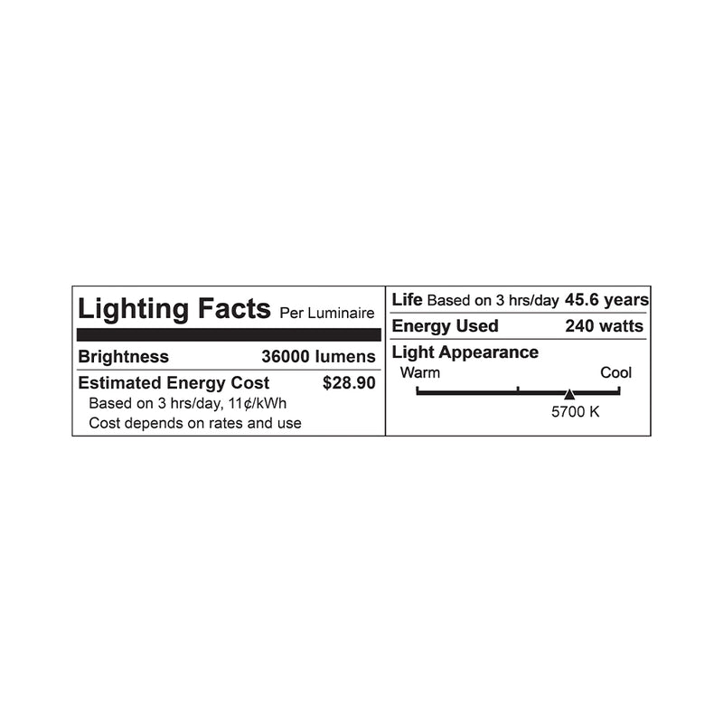 LED UFO High Bay Light - 240W - 36,000LM - 5000K - AC100-277V