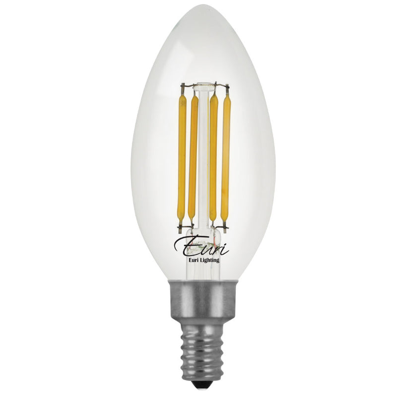 LED Filament B10 Lamps - 5.5W - 500LM - 120V - 2700K/3000K/5000K