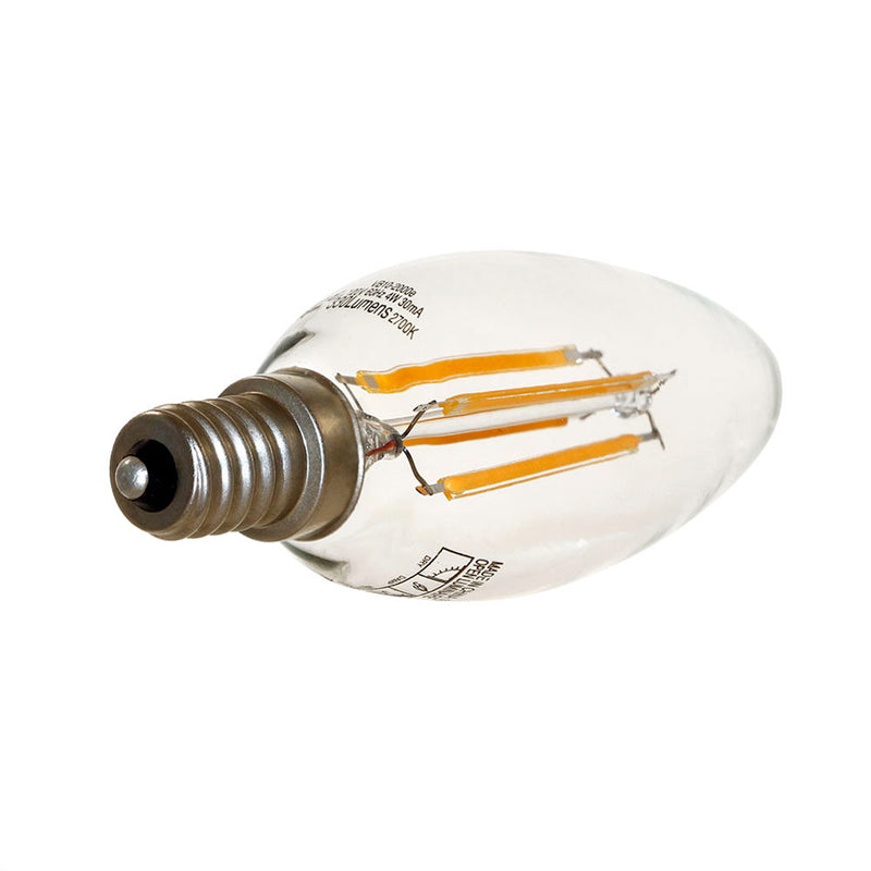 LED Filament B10 Lamps - 4.5W - 500LM - 120V - 2700K