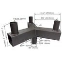 Vertical Tenon Bracket - Triple Heads 120°