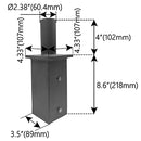 Square Tenon Adaptor 4 inch - Single