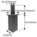 Square Tenon Adaptor 5 inch - Single